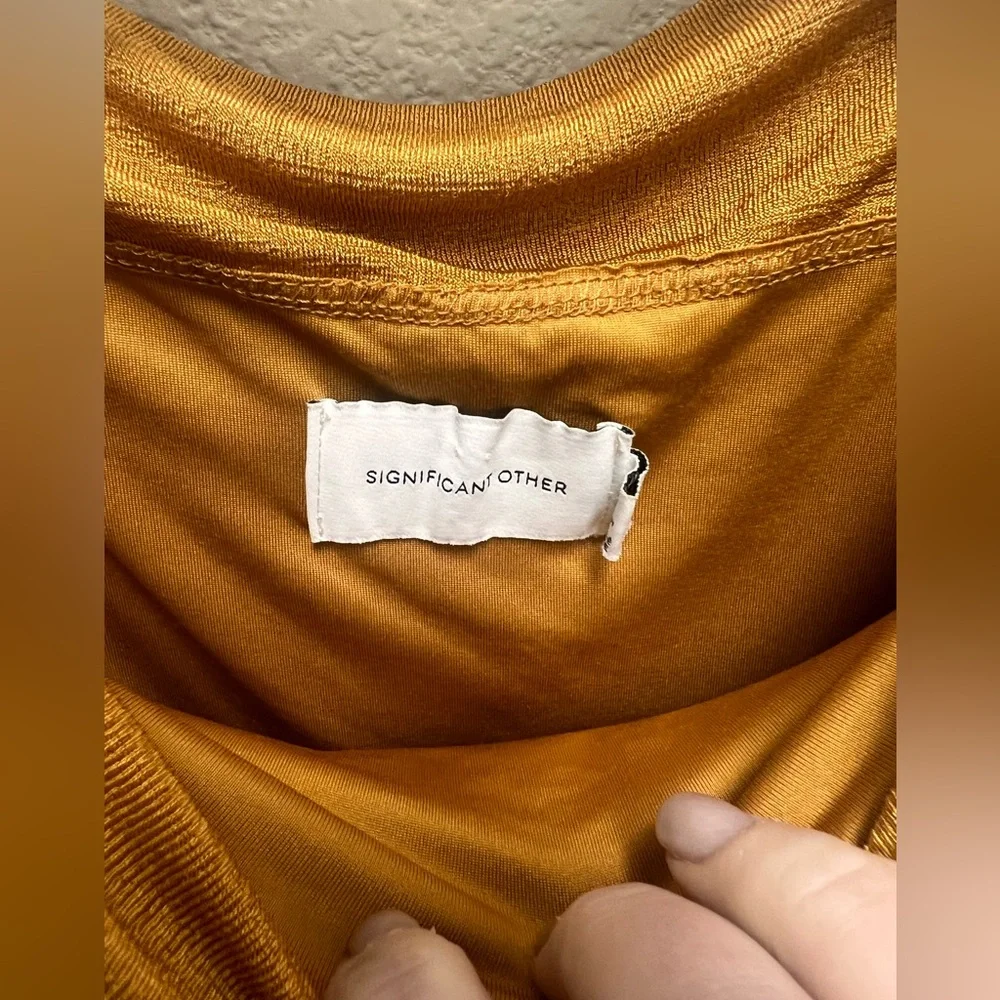 Significant Other Gold Cutout Dress - Picture 8 of 8